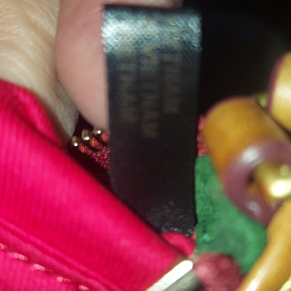 Dooney & Bourke Brown Leather Crossbody Wristlet with Red Trim - Picture 4 of 4